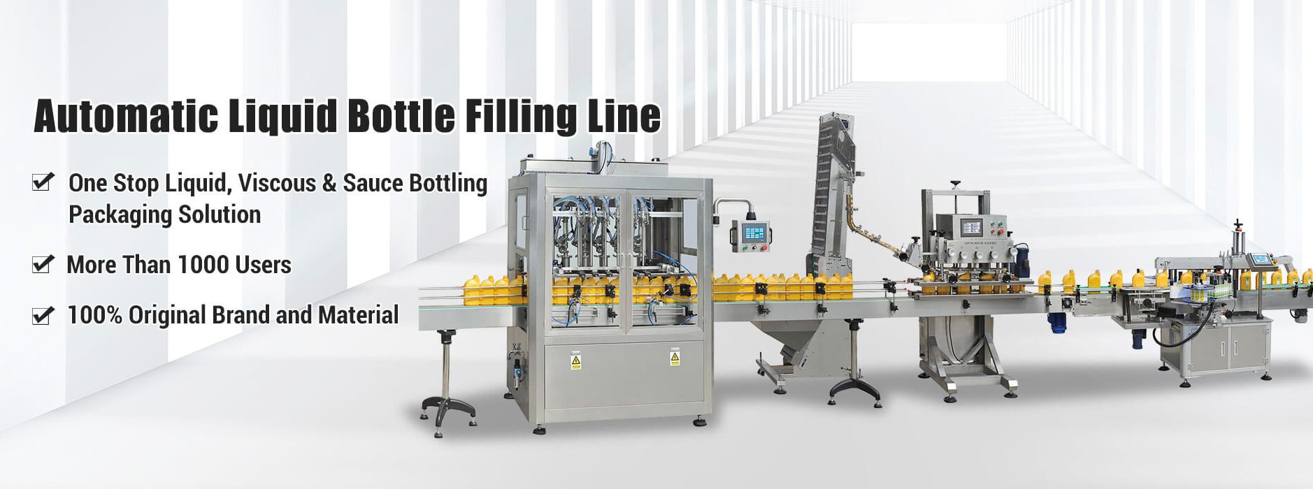 Linea di riempimento bottiglie