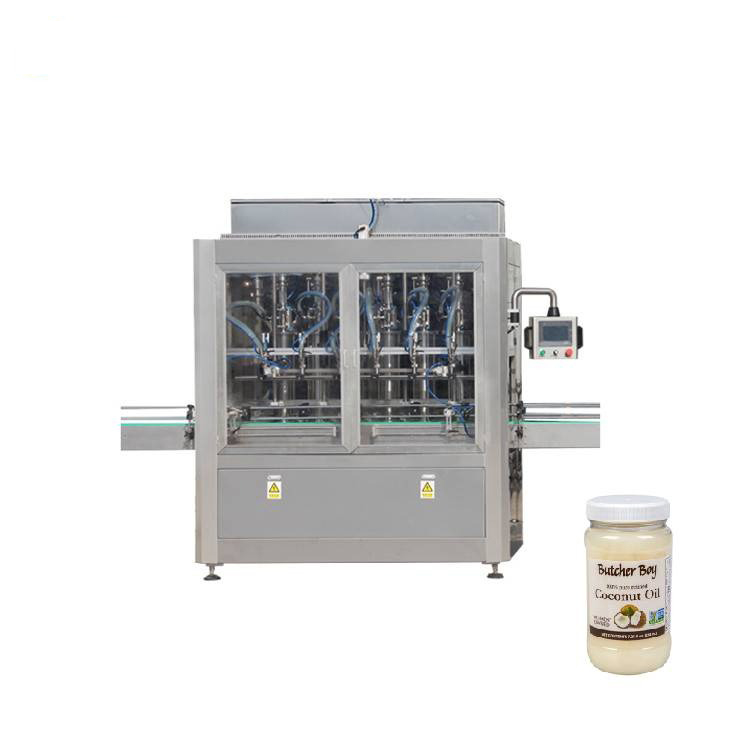 Riempitrice per vasetti di vetro con 8 ugelli di controllo PLC